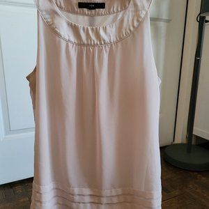 Blush pink lined chiffon sleeveless top blouse cami shirt size small